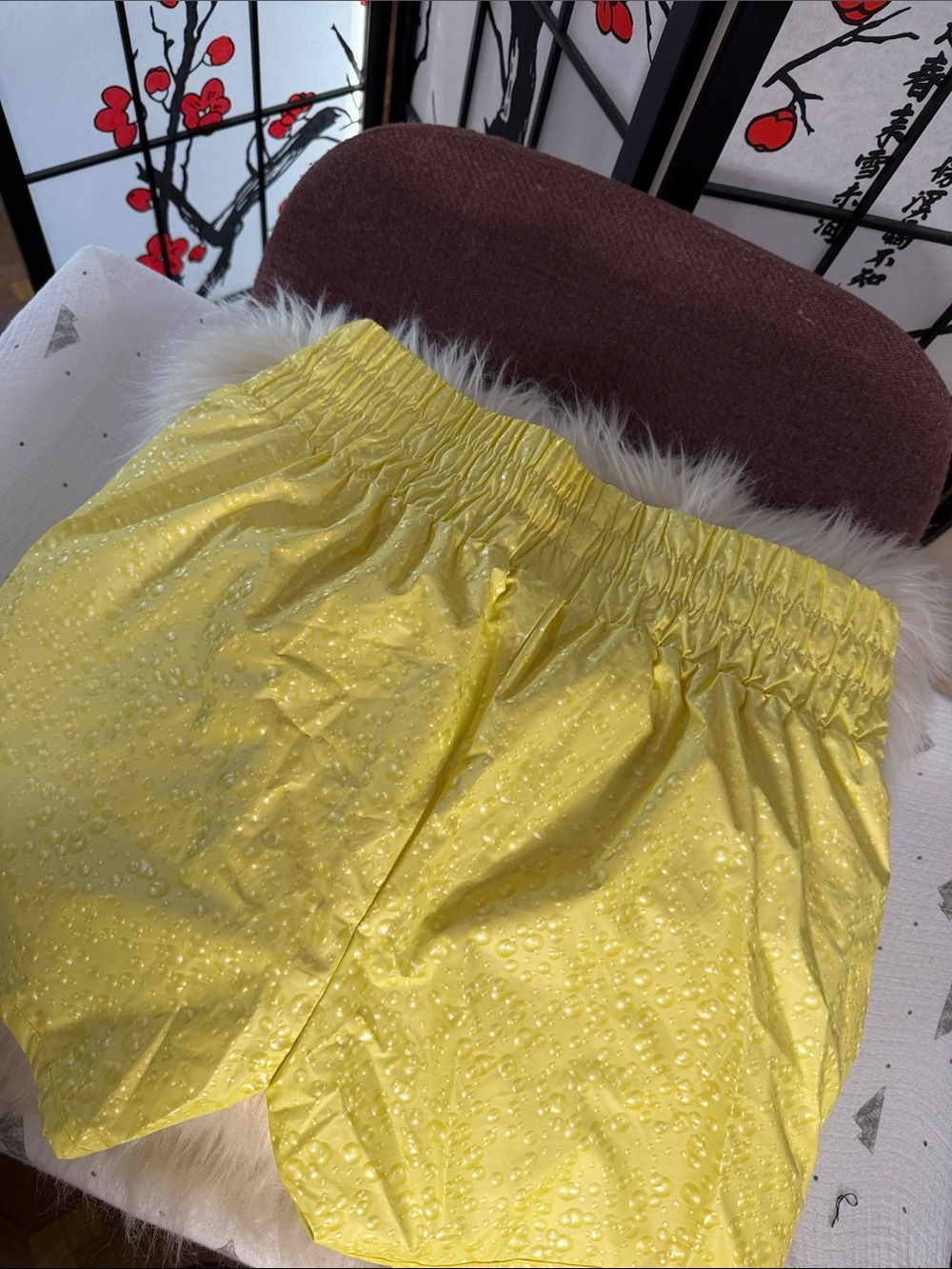ZYIA Bright Yellow Elastic-Waist Athletic Shorts - Picture 6 of 6